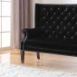 902994 Settee in Black Velvet Fabric by Coaster