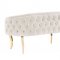 Adina Loveseat TOV-S137 in White Velvet Fabric by TOV Furniture