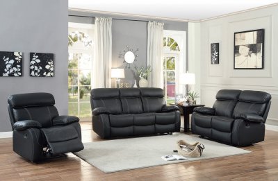 Pendu Motion Sofa 8326BLK in Black by Homelegance w/Options