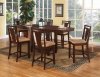 Warm Cherry Finish 5Pc Classic Counter Dining Set w/Options