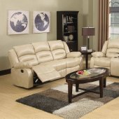 9173/9243 Reclining Sofa in Cream Bonded Leather w/Options