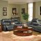 Brown Bonded Leather Contemporary Reclining Livng Room Sofa