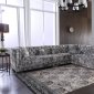 Fredrick Sectional Sofa in Grey Crushed Velvet Fabric by VIG