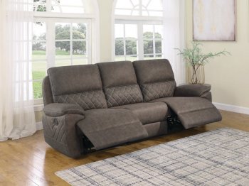 Variel Recliner Sofa 608981 in Taupe by Coaster w/Options [CRS-608981-Variel]