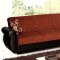 Milano Sofa Bed in Brick Fabric by Rain w/Optional Items