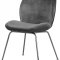 Paris Dining Chair 786 Set of 4 Grey Velvet Fabric by Meridian