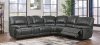 U1952 Power Motion Sectional Sofa in Charcoal Fabric by Global