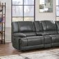 U1952 Power Motion Sectional Sofa in Charcoal Fabric by Global