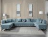 Atronia Sectional Sofa LV01161 in Deep Green Fabric by Acme