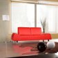 Red Full Italian Leather 3PC Modern Stylish Living Room Set