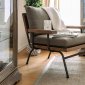 Santiago Set of 2 Accent Chairs CM6077 in Taupe Fabric