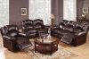 F6675 Motion Sofa Espresso Bonded Leather by Boss w/Options