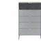 Enzo Bedroom Set 5Pc in Dark Gray by Global w/Options