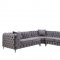 Wugtyx Sectional Sofa LV00335 in Dark Gray Velvet by Acme