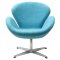 Wing Swivel Lounge Chair Choice of Color Fabric by Modway