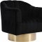 Farrah Accent Chair 520 in Black Velvet Fabric by Meridian