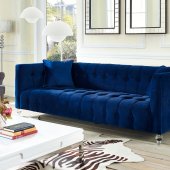 Bea Sofa TOV-S85 in Navy Velvet Fabric by TOV Furniture