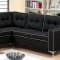 Glenda II Sectional Sofa CM6851BK in Black Fabric