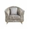 Wilder Chair 54432 in Beige Floral Pattern Fabric by Acme