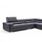 2119 Sectional Sofa in Black Leather by ESF