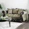 Justina Sofa SM6422 in Gray & Espresso Chenille Fabric w/Options