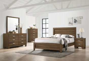 Miquell Bedroom Set 5Pc 28050 in Oak by Acme w/Options [AMBS-28050 Miquell]