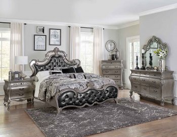 Brigette Bedroom 1681 Set in Silver-Gray by Homelegance [HEBS-1681 Brigette Set]