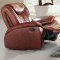 Brown Leather Living Room Set With Recliner Seats