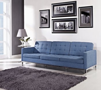 Loft Wool Sofa in Blue by Modway w/Options [MWS-Loft Wool Blue]