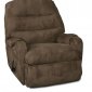 Chocolate Fabric Elegant Modern Handle Rocker Recliner