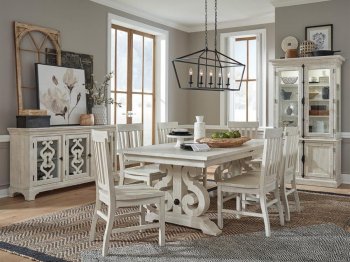 Bronwyn Dining Table D4436 in Alabaster by Magnussen w/Options [SFMGDS-D4436-20 Bronwyn]