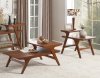 Saluki Coffee & 2 End Table Set 3602-30 in Brown by Homelegance