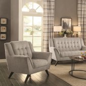 Baby Natalia Sofa & Loveseat Set Grey Fabric 511031 by Coaster