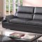 Souli Sofa in Black Bonded Leather by American Eagle Furniture