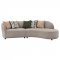 Fayette Sectional Sofa 504920 in Greige Fabric by Coaster