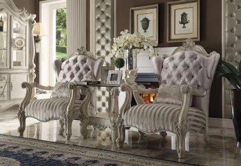 Versailles Accent Chair 52087 in Ivory Fabric by Acme w/Options [AMAC-52087 Versailles]