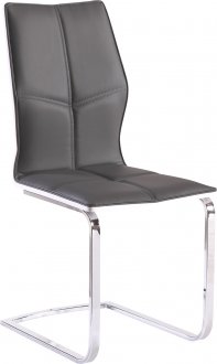 D8879DC Dining Chair Set of 4 in Gray PU by Global