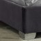 Lexi Upholstered Bed in Grey Velvet Fabric by Meridian w/Options