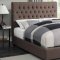 Chloe 300530 Upholstered Bed in Brown Fabric by Coaster