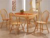 Terracotta Tile Top Natural Finish Modern 5Pc Dining Set