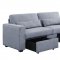 Rogyne Sofa 51895 in Gray Linen Fabric by Acme w/Storage