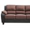 Sabrina Sofa & Loveseat 481507 in Brown & Black by New Spec