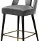 Akoya Counter Stool 795 Set of 2 Grey Velvet Fabric - Meridian