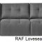 Colony Modular Sectional Sofa in Charcoal Fabric by NCFurniture