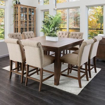 Sania III Counter Ht Dining Set 5Pc CM3324A-PT in Rustic Oak [FADS-CM3324A-PT Sania III]