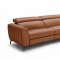 Lorenzo Power Motion Sectional Sofa in Rust Leather by J&M