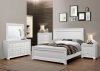 Lima 5Pc Bedroom Set in White Finish by Chintaly w/Options