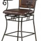 100159 29" Swivel Bar Stool Set of 2 in Brown by Coaster