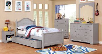 Diane 4PC Youth Bedroom Set CM7158GY in Gray w/Options [FAKB-CM7158GY-Diane]