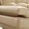 Beige Leather Modern Elegant Living Room with Tufted Seats